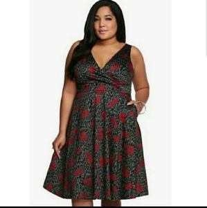 Torrid Floral Swing Dress Size 26